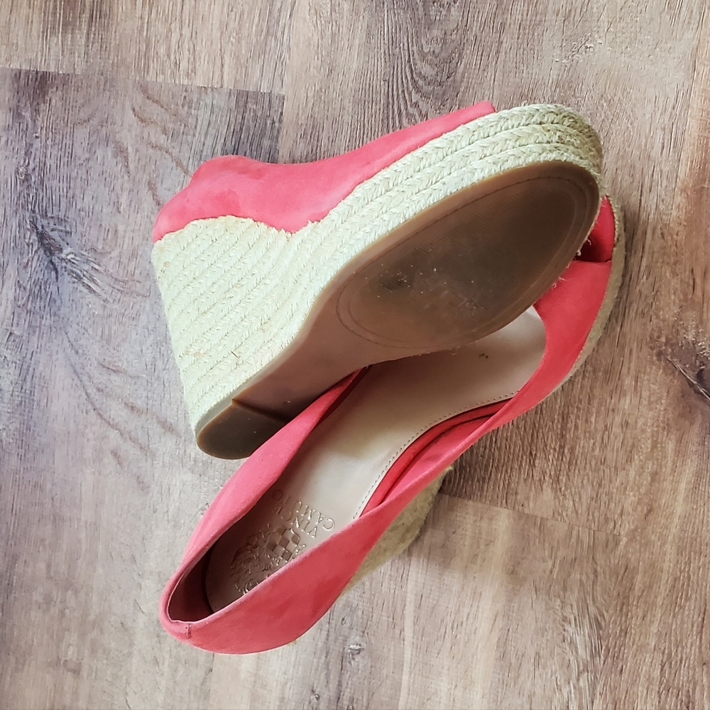 Vince Camuto Coral Open Toe Wedges Size 10m - image 4